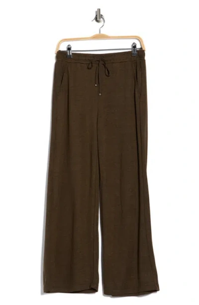 Max Studio Crop Drawstring Pants In Brown