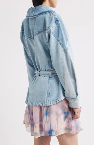 Hugo Boss Boss Orange Paneled Denim Jacket In Blue