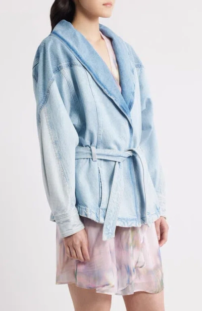 Hugo Boss Boss Orange Paneled Denim Jacket In Blue