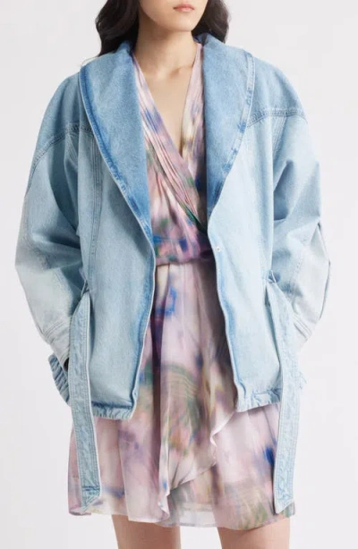 Hugo Boss Boss Orange Paneled Denim Jacket In Blue