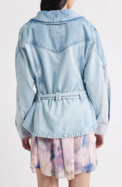 Hugo Boss Boss Orange Paneled Denim Jacket In Blue