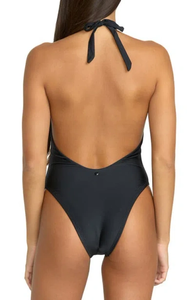 Volcom Simply Seamless Low Back One-piece Swimsuit In Black