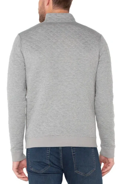 Liverpool Quarter Snap Pullover In Gray