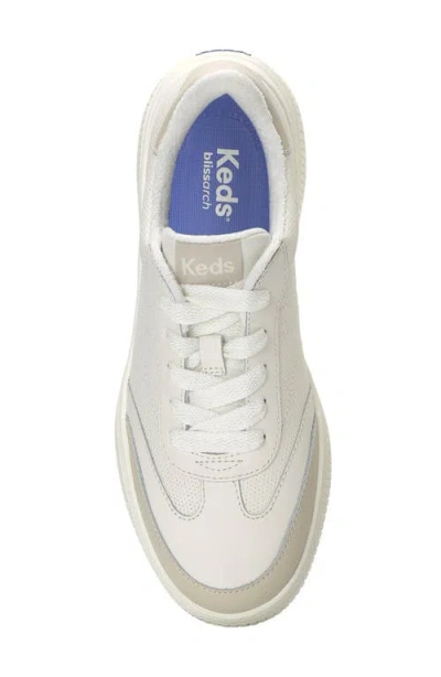Keds Women's Contest Perforated Leather Lace Up Leather Sneakers In White