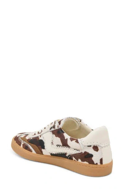 Dolce Vita Notice Stitch Sneakers Cocoa Taurus Calf Hair In Animal Print