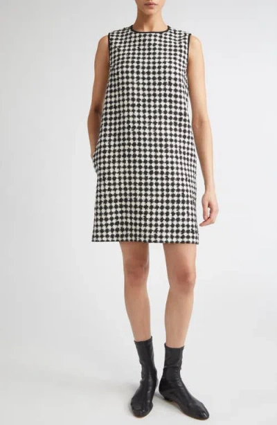 Max Mara Studio Moschea Houndstooth Tweed Shift Dress In Pattern