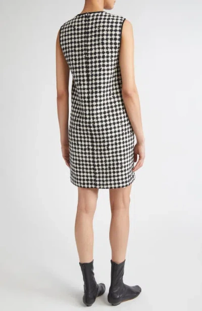 Max Mara Studio Moschea Houndstooth Tweed Shift Dress In Pattern