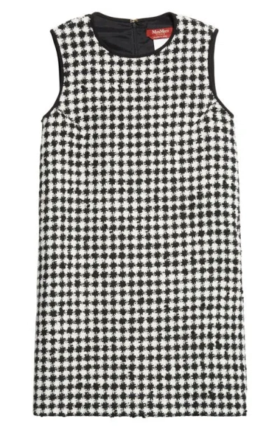 Max Mara Studio Moschea Houndstooth Tweed Shift Dress In Pattern