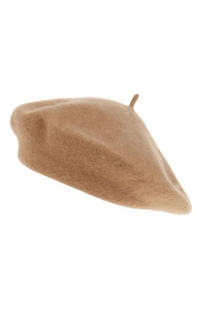 Nordstrom Wool & Cashmere Beret In Brown