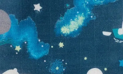 Loulou Lollipop Hooded Towel & Washcloth Set In Blue