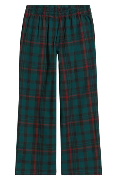 Nordstrom Kids' Plaid Flannel Pajama Pants In Green