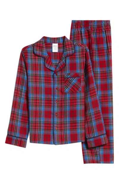 Nordstrom Kids' Plaid Flannel Pajamas In Red