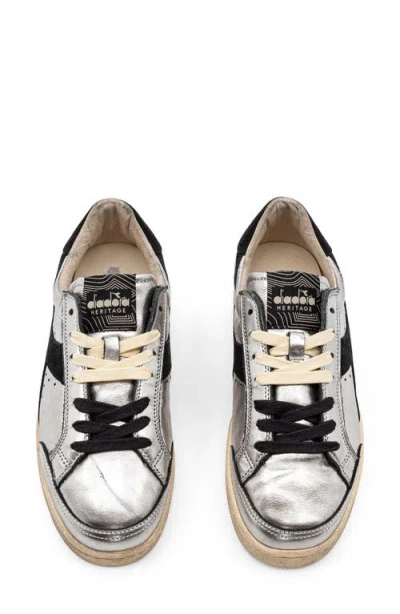 Diadora Prestige Metallic Sneaker In Silver
