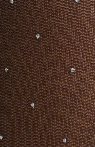 Nordstrom Sheer Sparkle Back Seam Tights In Black