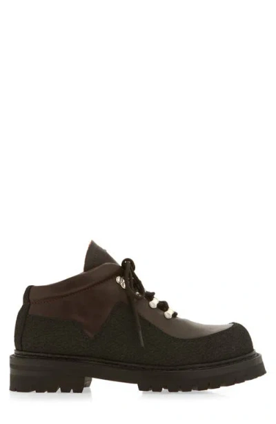 Our Legacy Ankle Boots With Round Toe And Lug Sole In Multi
