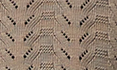 Paige Larimer Open Knit Button-up Shirt In Brown