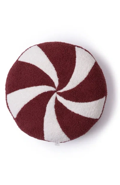 Barefoot Dreams Cozychic Peppermint Pillow In Burgundy