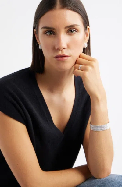 Nordstrom Faceted Cuff Bracelet In Metallic