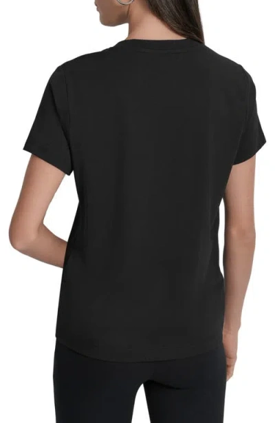 Dkny Newspaper Logo Graphic T-shirt In Black