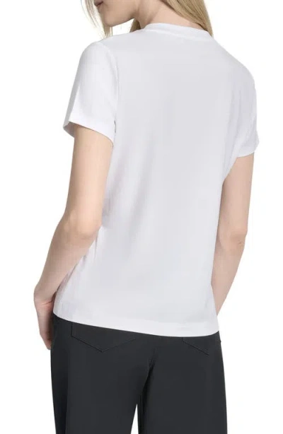 Dkny Newspaper Logo Graphic T-shirt In White