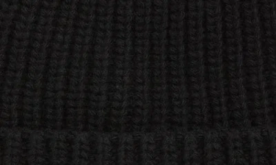 Stone Island Light Wool Knitted Beanie With Compass Patch Accessories In Black