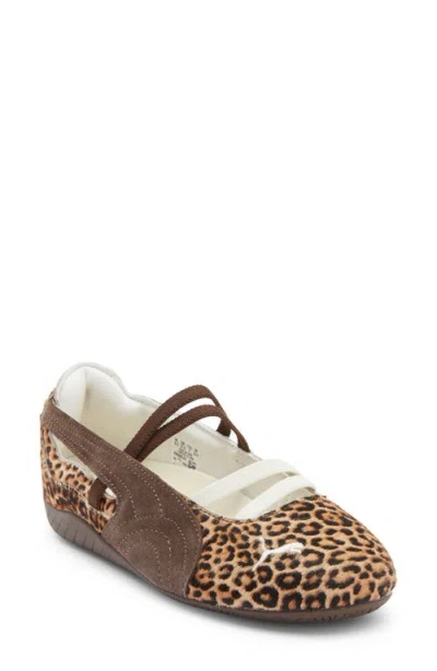 Puma Speedcat Genuine Calf Hair Ballet Sneaker In Animal Print