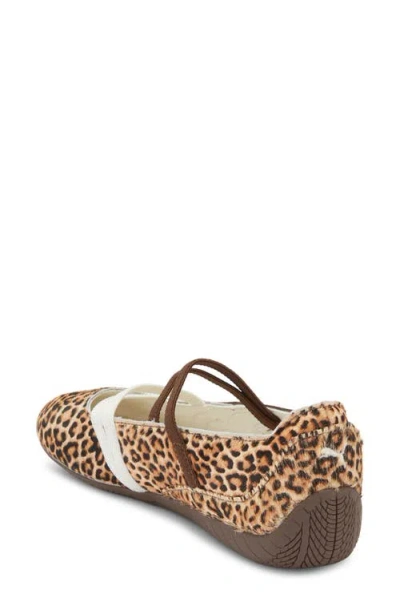 Puma Speedcat Genuine Calf Hair Ballet Sneaker In Animal Print