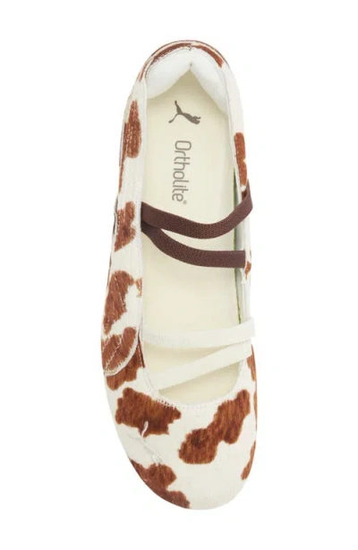 Puma Speedcat Genuine Calf Hair Ballet Sneaker In Animal Print