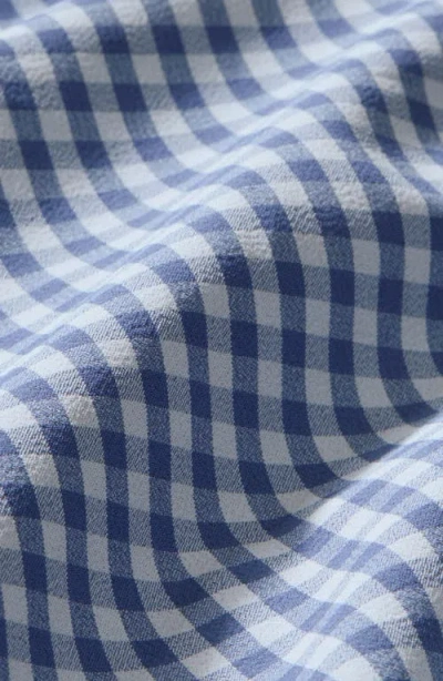 Mizzen + Main Mizzen+main Leeward No Tuck Trim Fit Gingham Performance Button-up Shirt In Blue