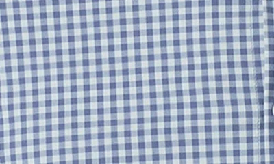 Mizzen + Main Mizzen+main Leeward No Tuck Trim Fit Gingham Performance Button-up Shirt In Blue