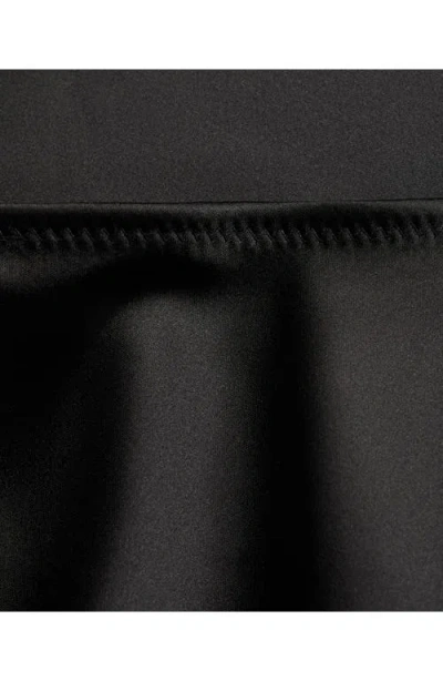 Mango Mia Satin Maxi Skirt In Black