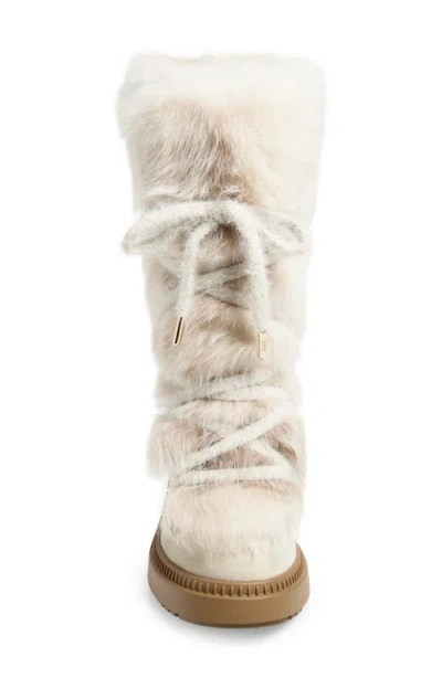 Fendi Après Chic Leather & Genuine Shearling Boot In Neutral