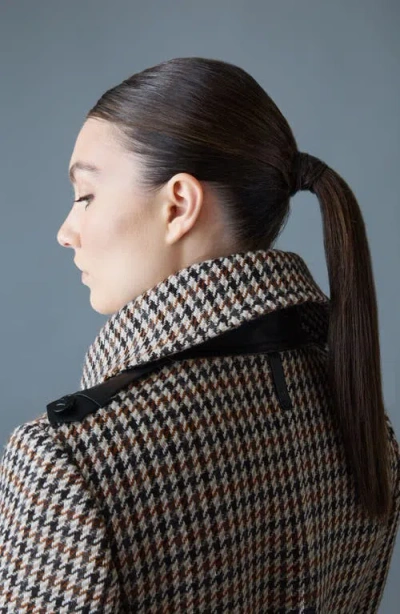 Mackage Elodie Houndstooth Double Breasted Coat In Multi