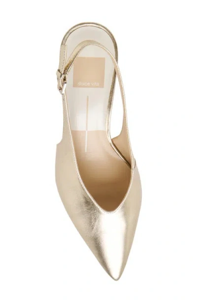 Dolce Vita Women's Alenna Kitten-heel Slingback Pumps In Gold