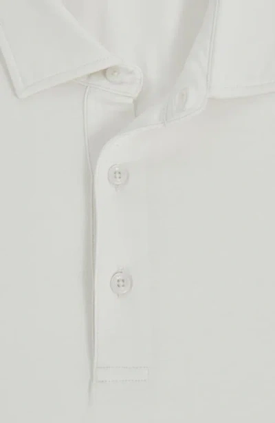 Reiss White Porofino Cotton-jersey Long Sleeve Polo Shirt In White