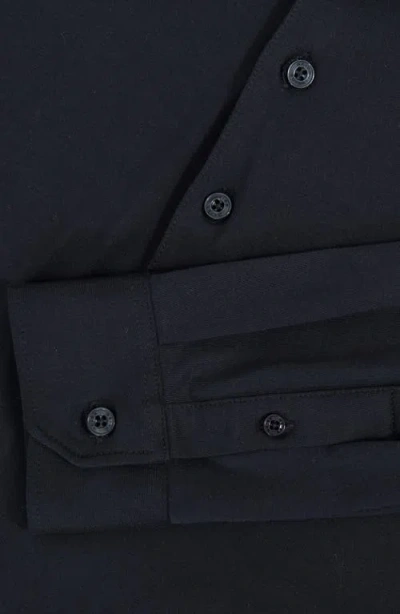 Reiss Porofino Long Sleeved Jersey Half Button Polo Shirt In Blue