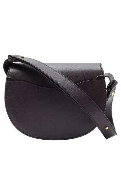 Burberry Small Bridle Logo Leather Crossbody Bag In Purple