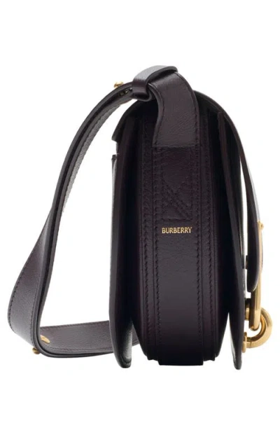 Burberry Small Bridle Logo Leather Crossbody Bag In Purple