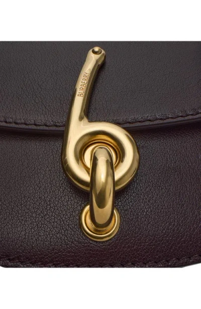 Burberry Small Bridle Logo Leather Crossbody Bag In Purple