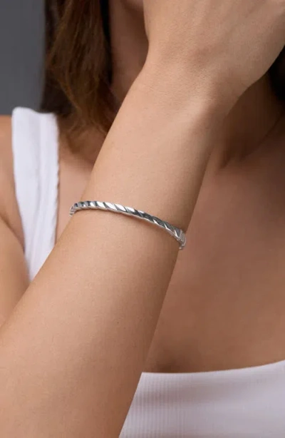 Bony Levy 14k Gold Textured Bangle Bracelet In Metallic