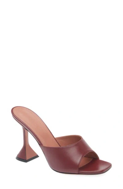 Amina Muaddi 95mm Lupita Square-toe Sandals In Burgundy