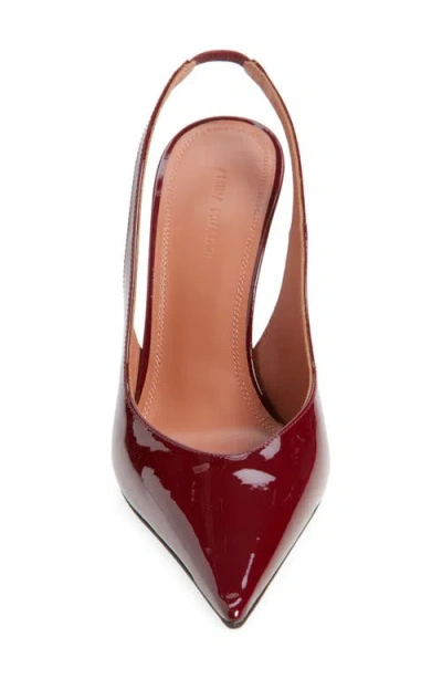 Amina Muaddi 105mm Anok Sling Slingback Pointed-toe Pumps In Burgundy