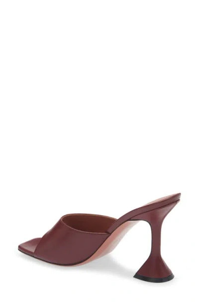 Amina Muaddi 95mm Lupita Square-toe Sandals In Burgundy