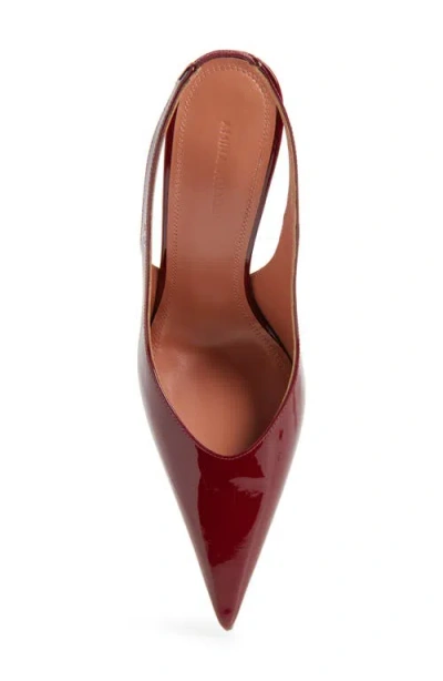 Amina Muaddi 105mm Anok Sling Slingback Pointed-toe Pumps In Burgundy