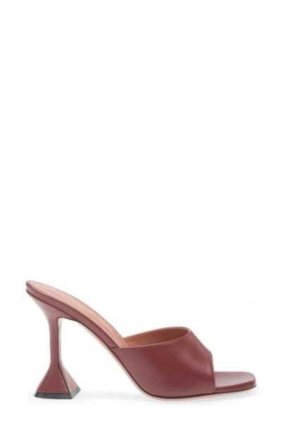 Amina Muaddi 95mm Lupita Square-toe Sandals In Burgundy