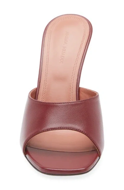 Amina Muaddi 95mm Lupita Square-toe Sandals In Burgundy