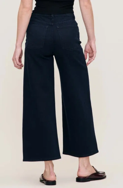 Dl1961 Hepburn High Rise Ankle Wide Leg Jeans In Flatiron In Black