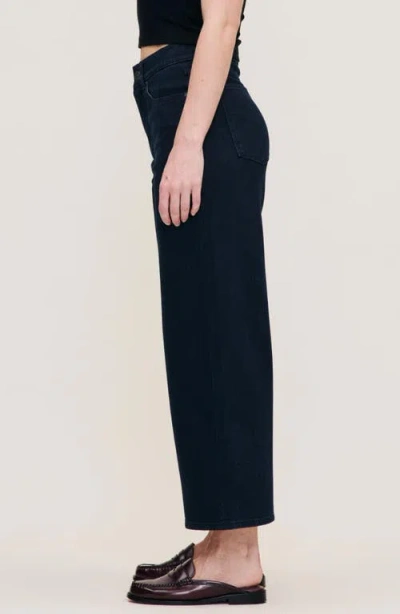 Dl1961 Hepburn High Rise Ankle Wide Leg Jeans In Flatiron In Black