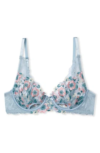 Etam Allure Classique Embroidered Underwire Bra In Multi