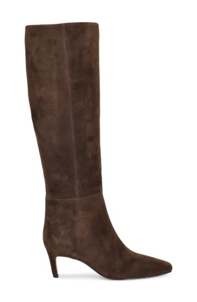 Nine West Women's Caddy Tall Kitten Heel Boots In Brown